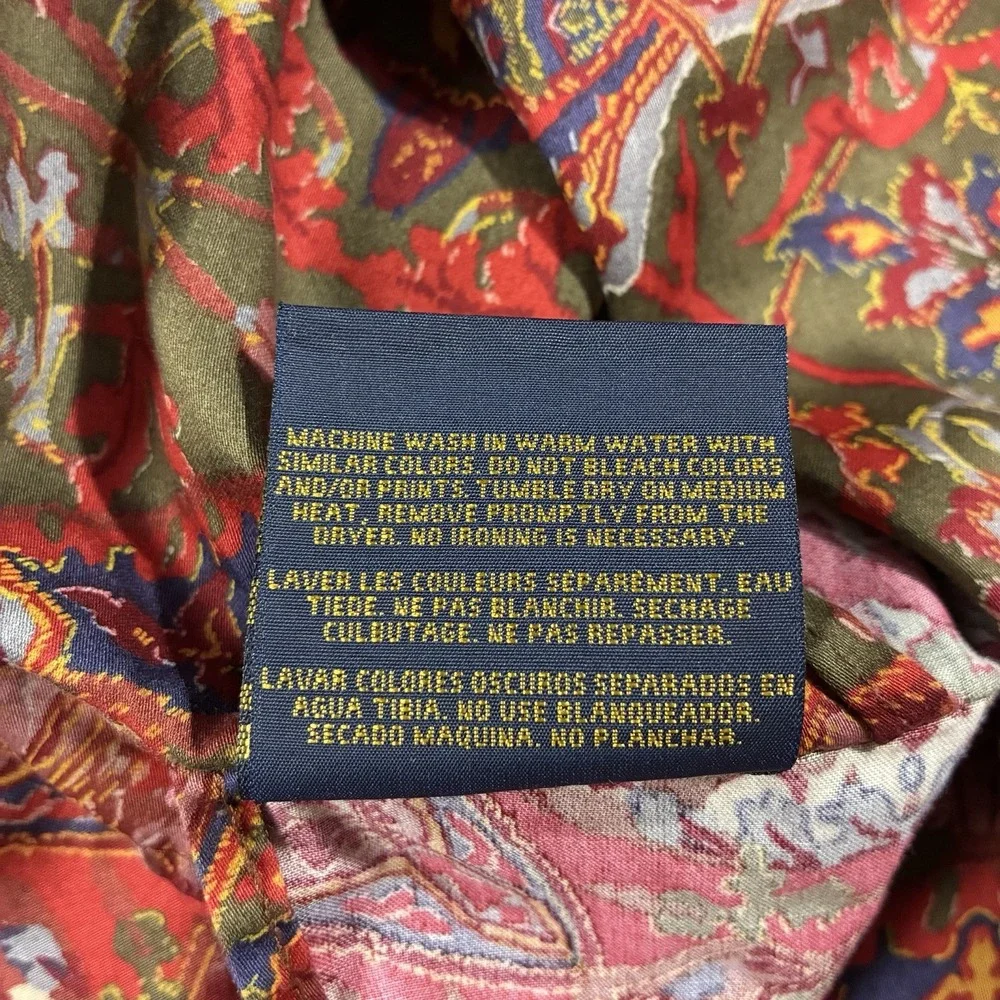 Ralph Lauren Home Galahad Euro Pillow Sham Cotton Paisley 29x29 Moody Maximalism
